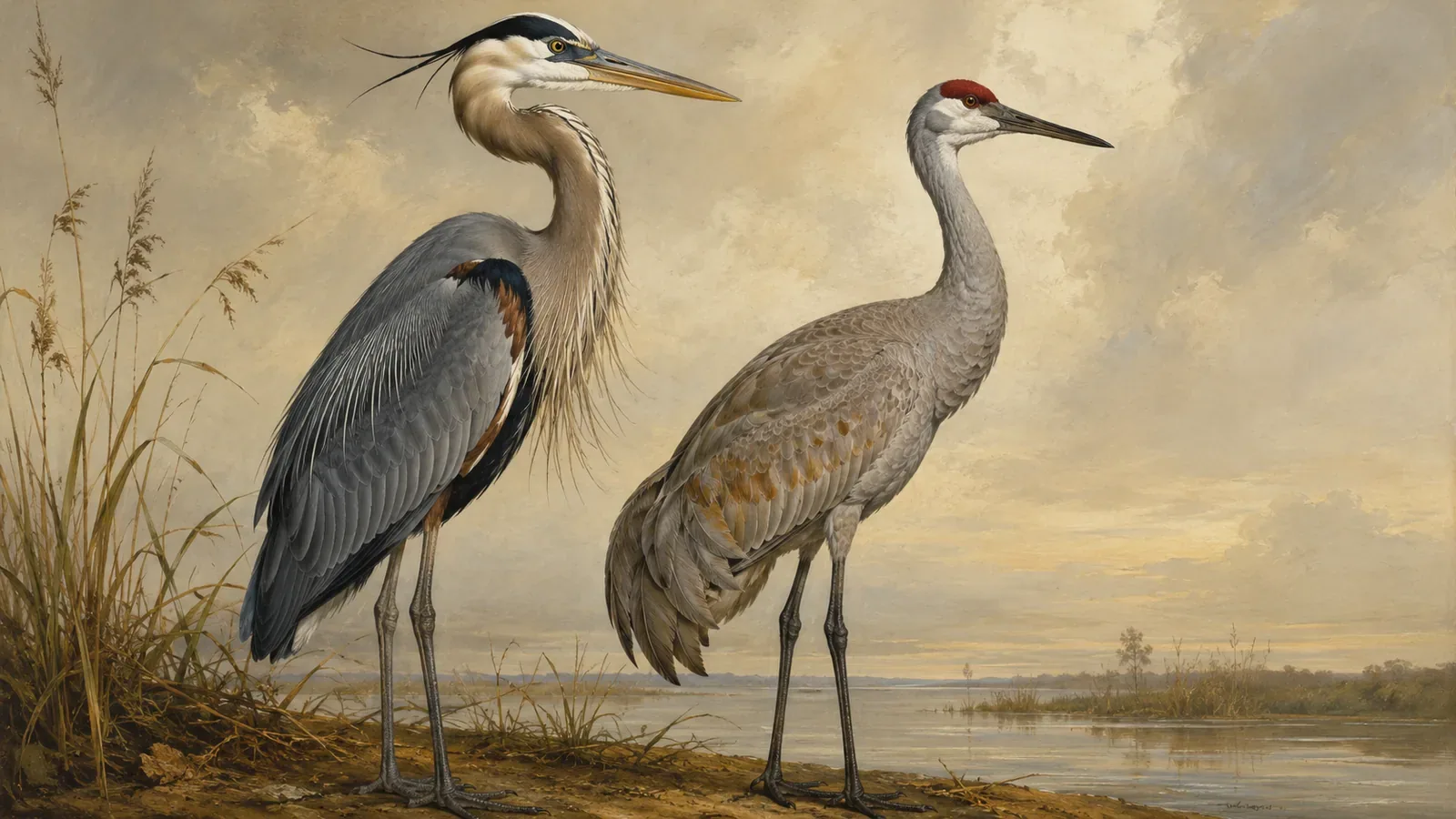 Birds that look like herons (the neck rule)