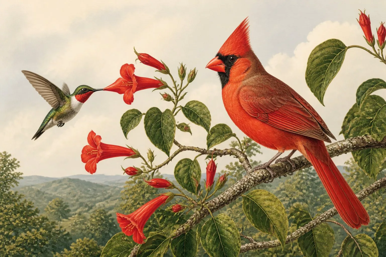 Do Cardinals Chase Away Hummingbirds?