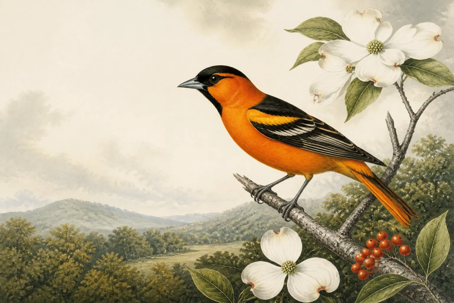 Orange birds in California: a field calendar
