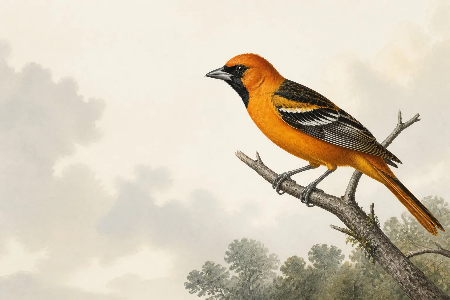 Orange birds in Kansas