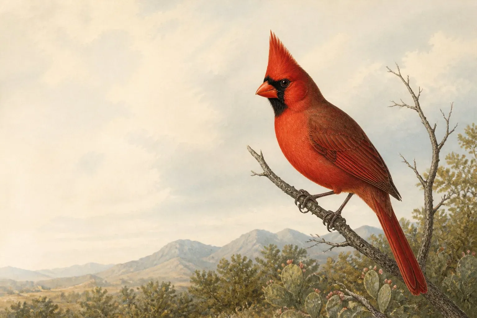 Red Birds in Wyoming