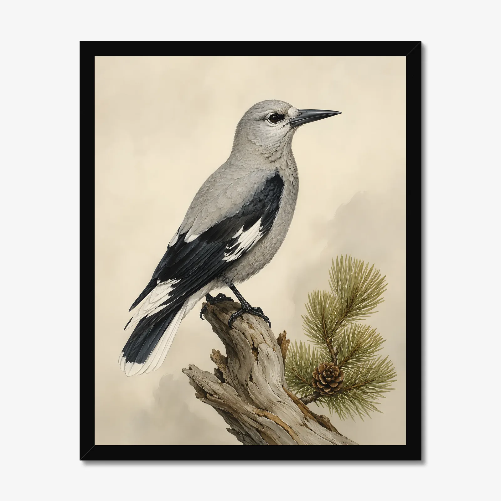 Clark's Nutcracker Print in a black frame