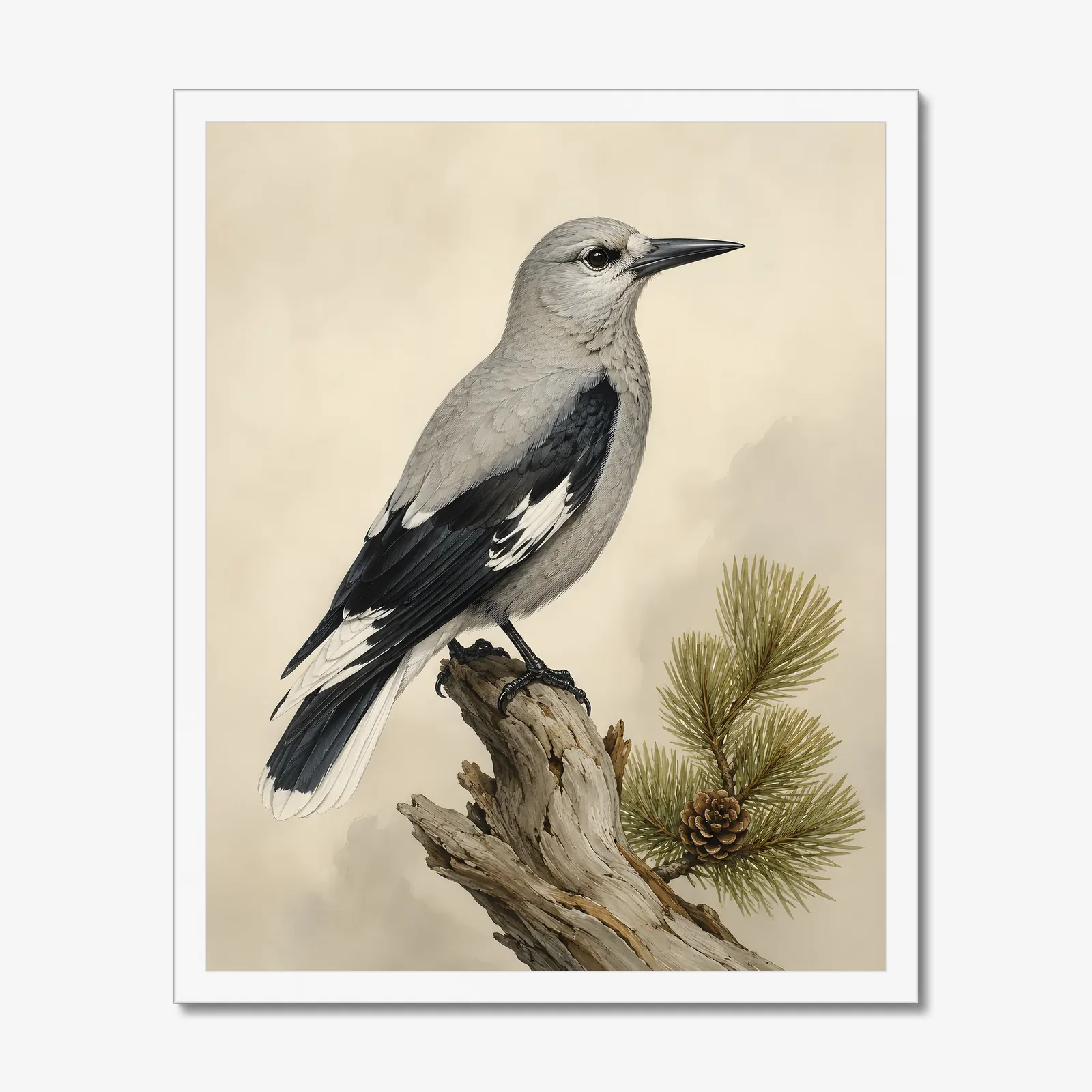 Clark's Nutcracker Print in a white frame