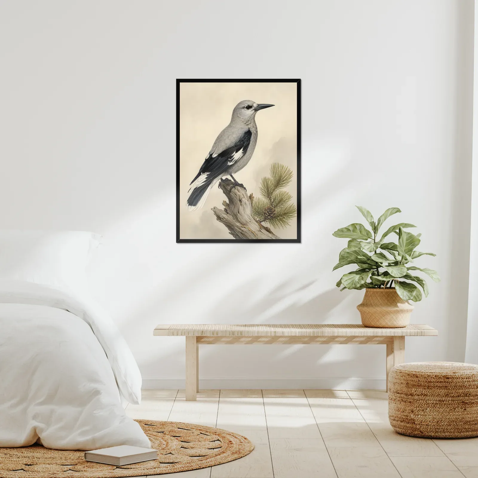 Clark's Nutcracker Print framed at 24x30 inches, shown on a wall to scale