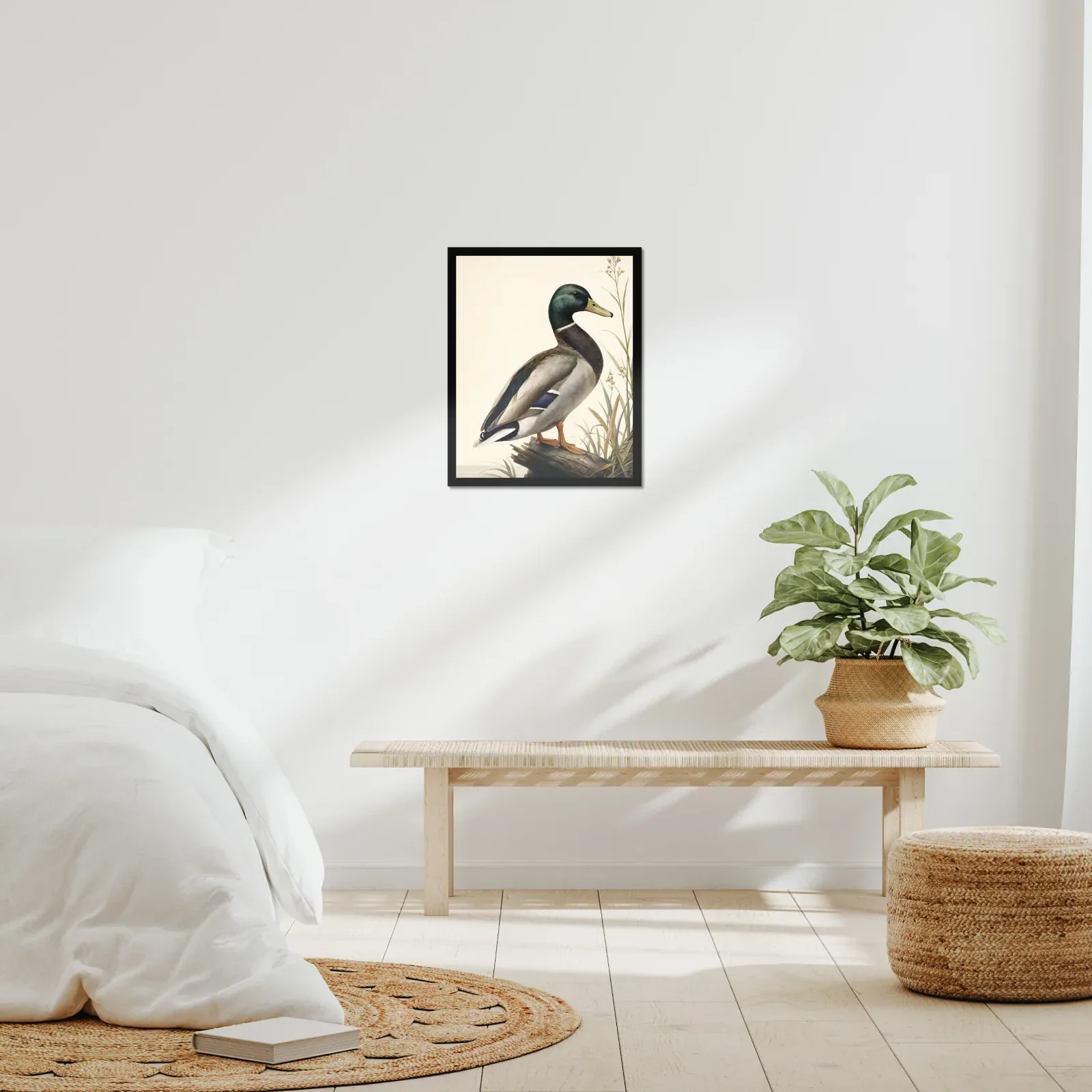 Mallard Print framed at 16x20 inches, shown on a wall to scale