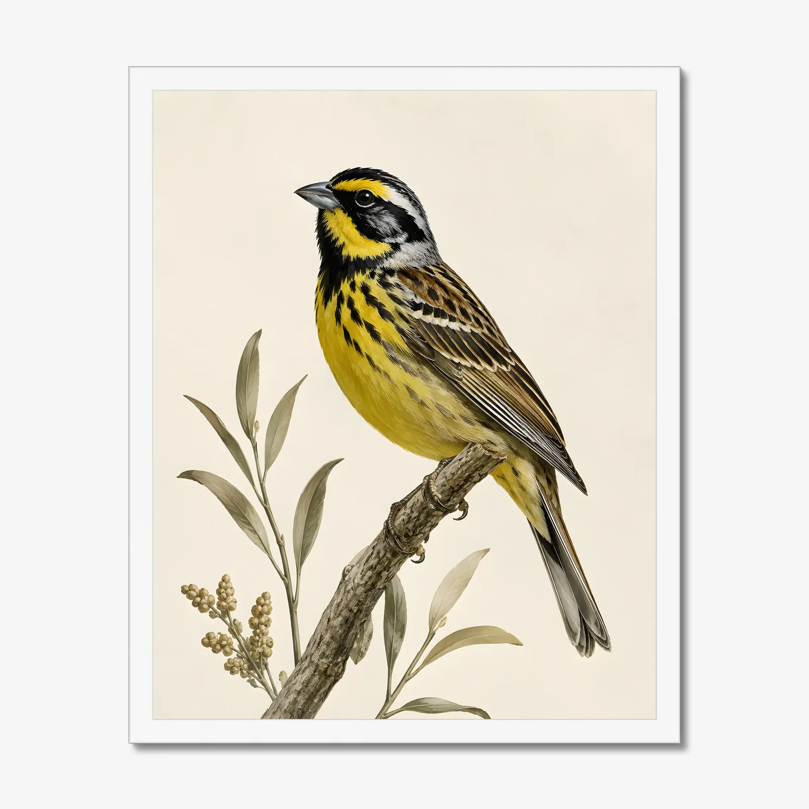 McKay's Bunting Print in a white frame