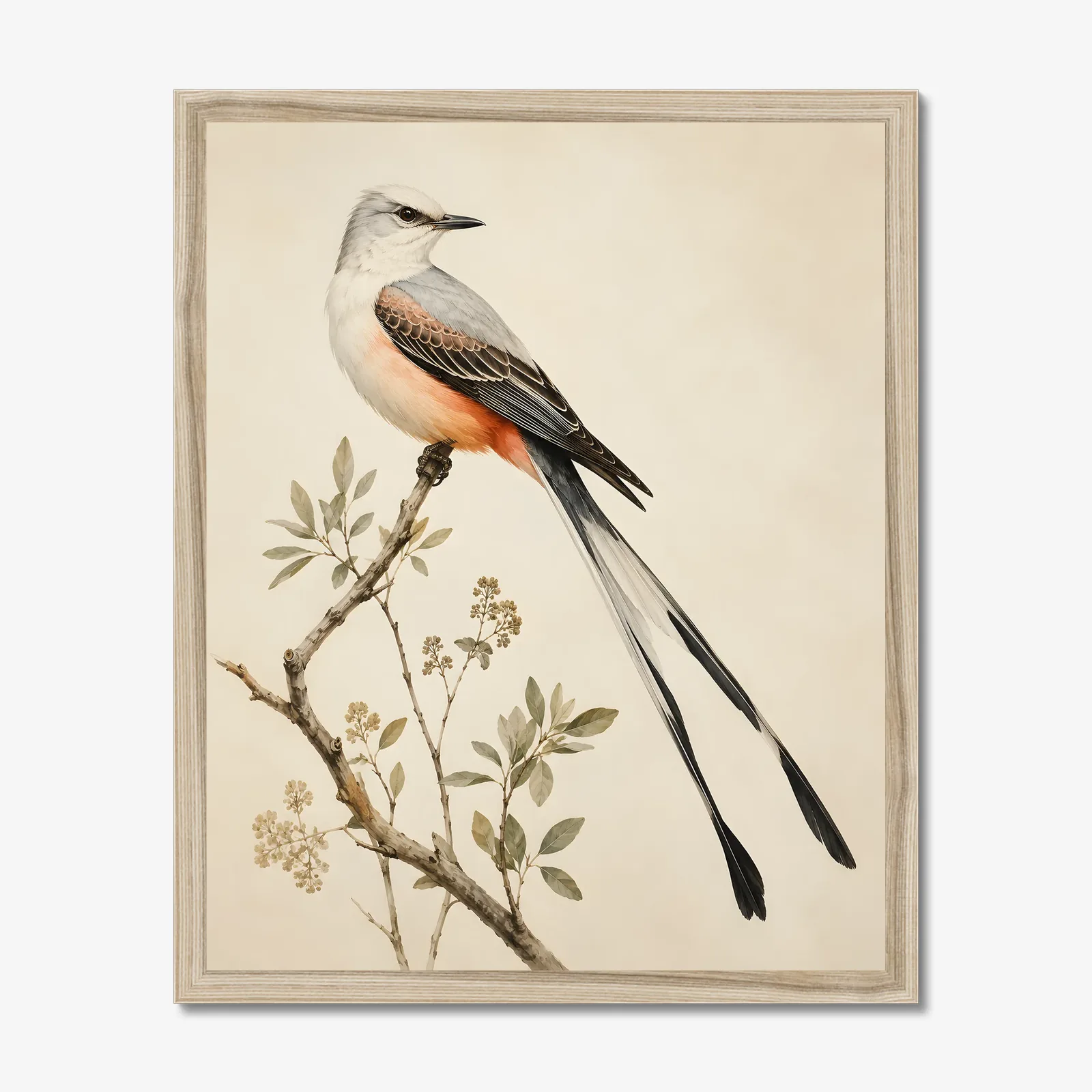 Scissor Tailed Flycatcher Print shown as a fine-art print