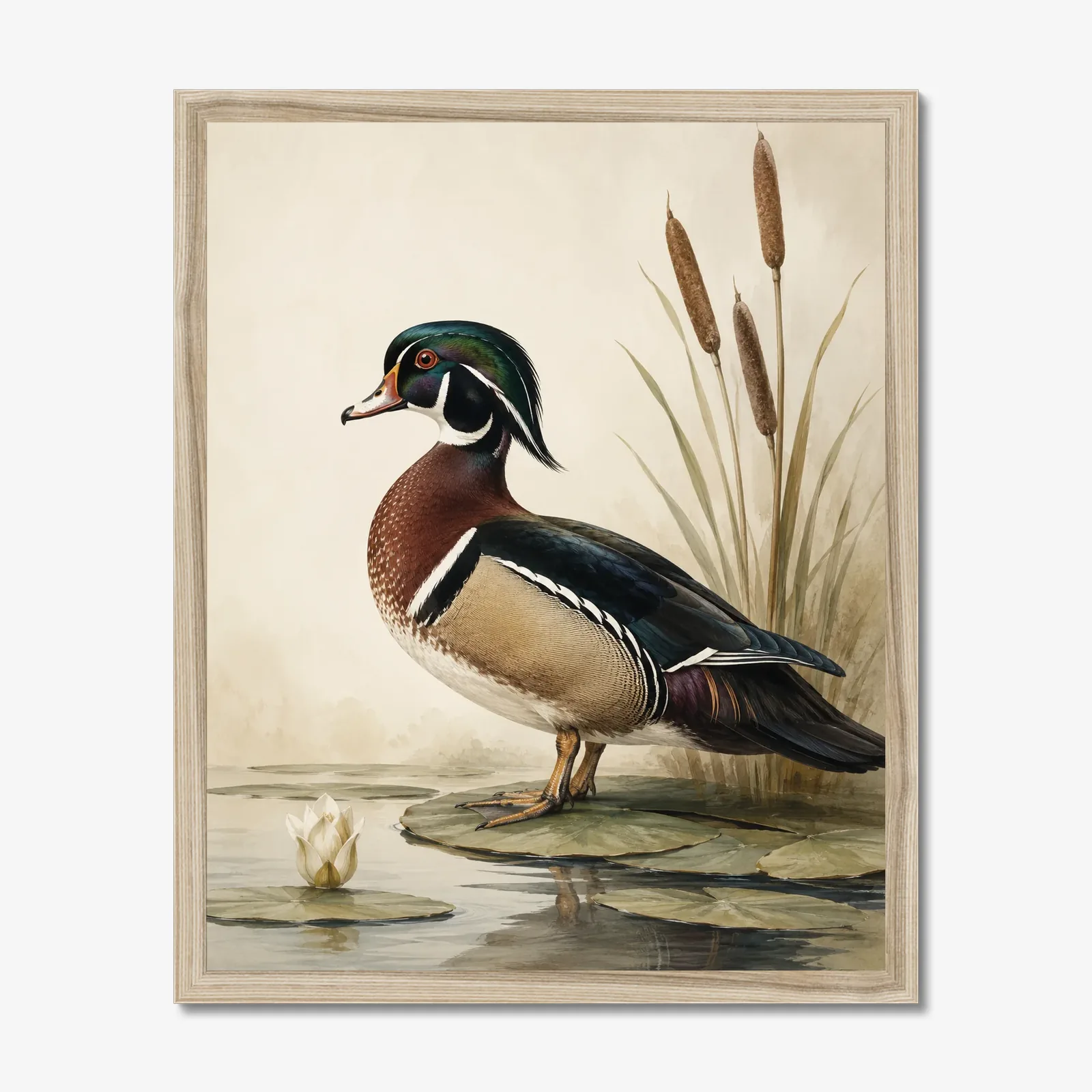 Wood Duck Print shown as a fine-art print