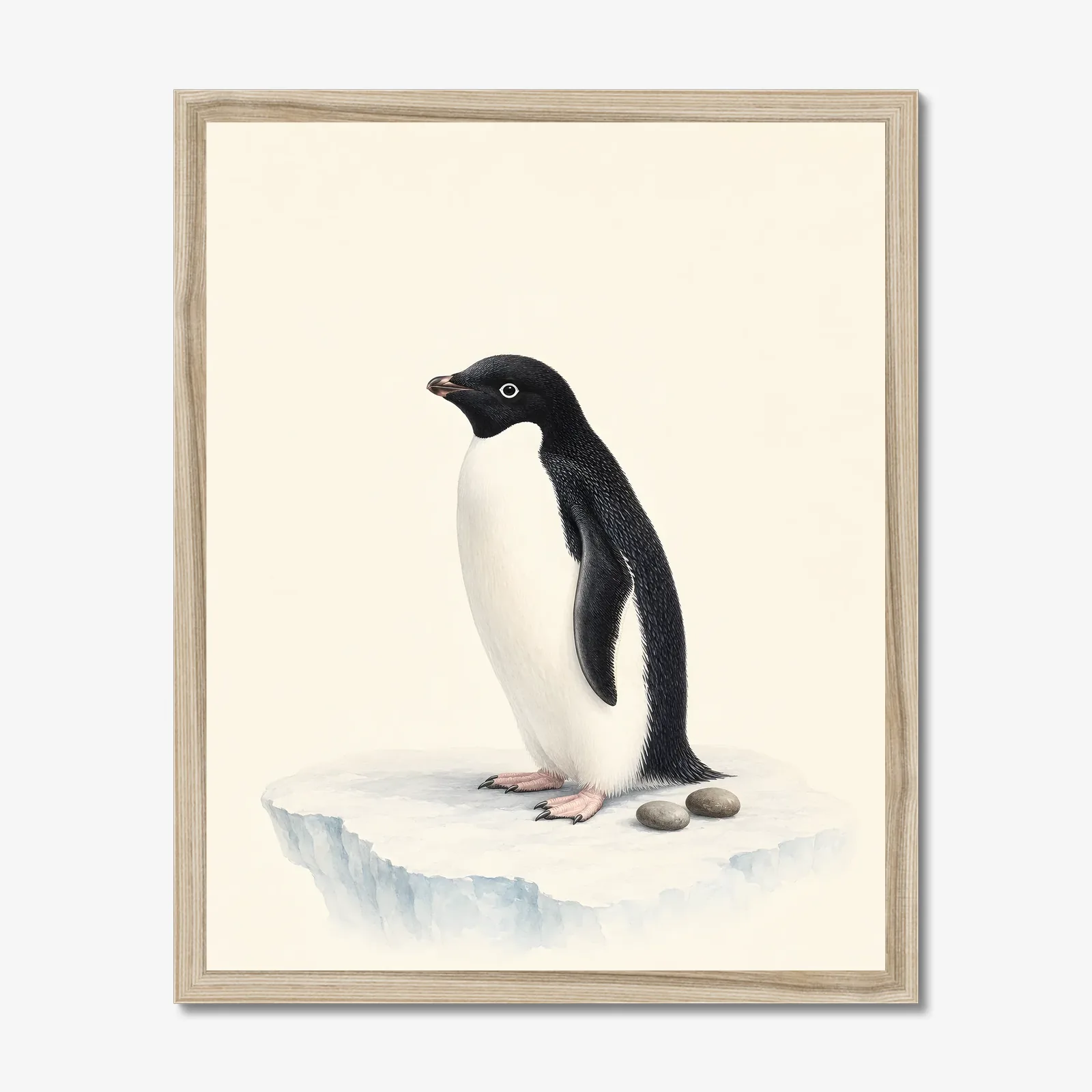 Adelie Penguin Print shown as a fine-art print