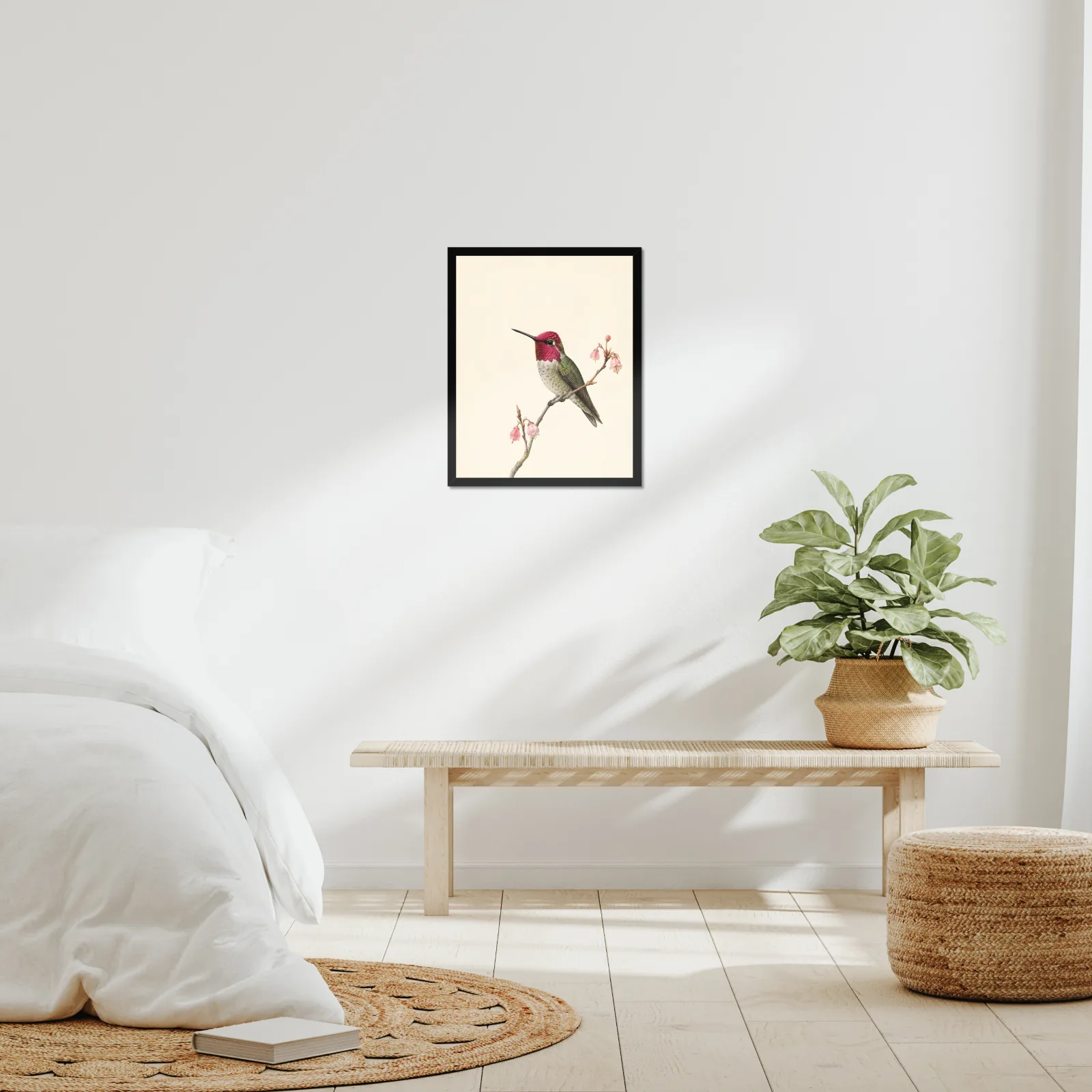 Anna's Hummingbird Print in a room setting, shown at 16x20 inches