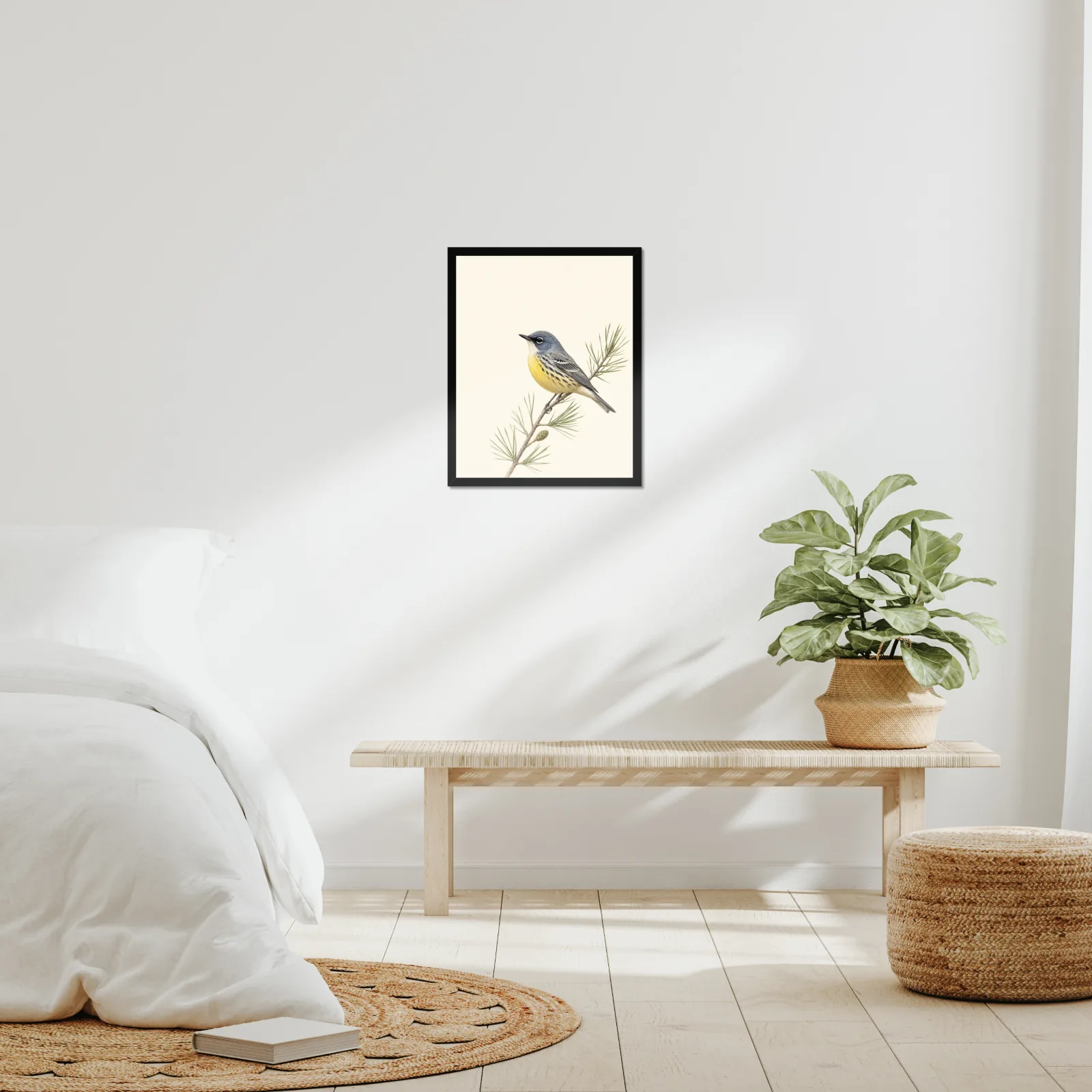 Kirtland's Warbler Print in a room setting, shown at 16x20 inches