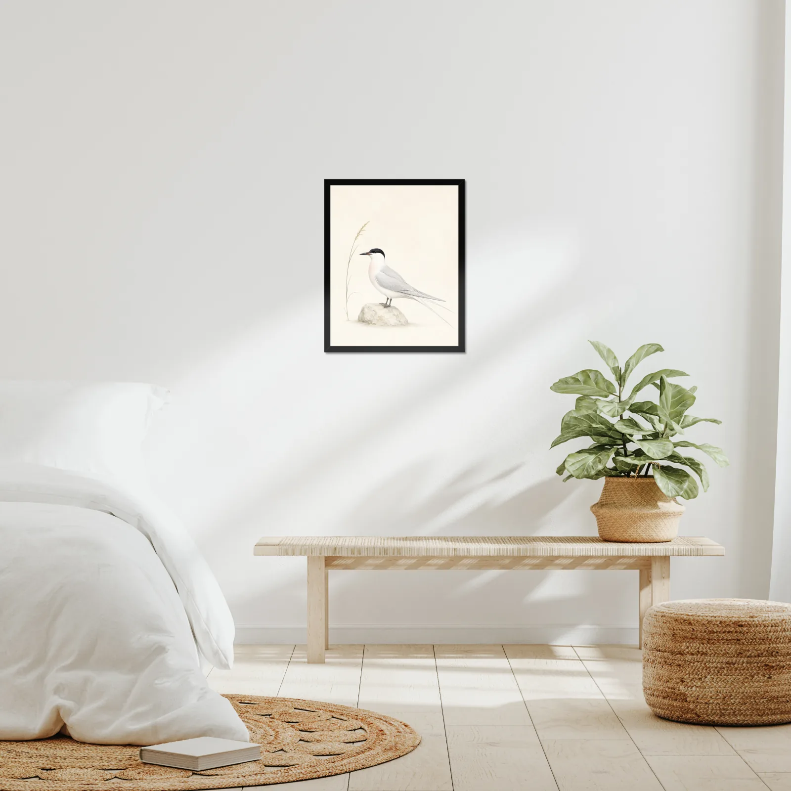 Roseate Tern Print in a room setting, shown at 16x20 inches