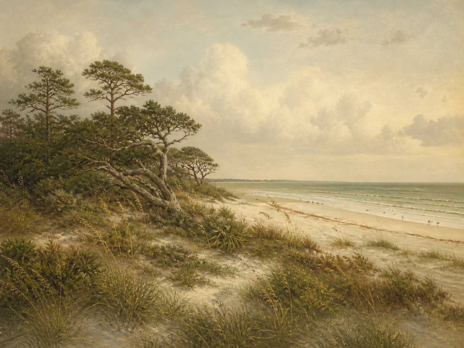 A painted landscape of Alabama bird habitat