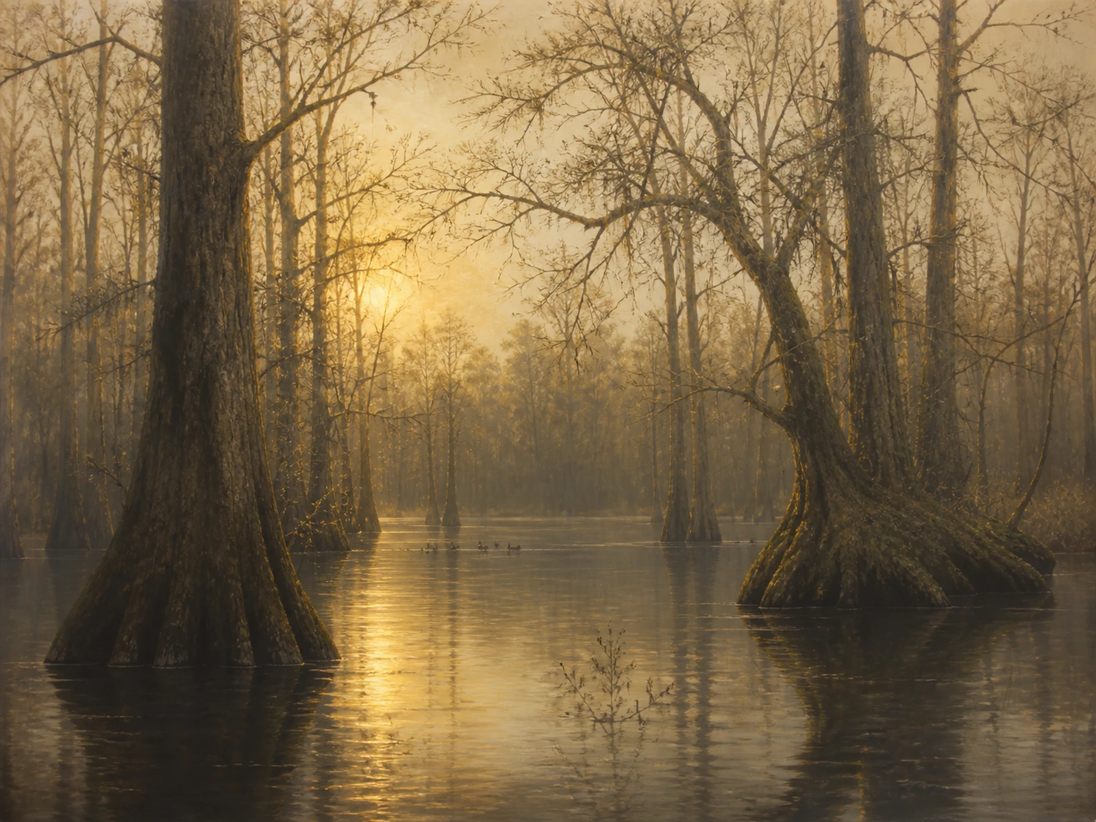 A painted landscape of Arkansas bird habitat