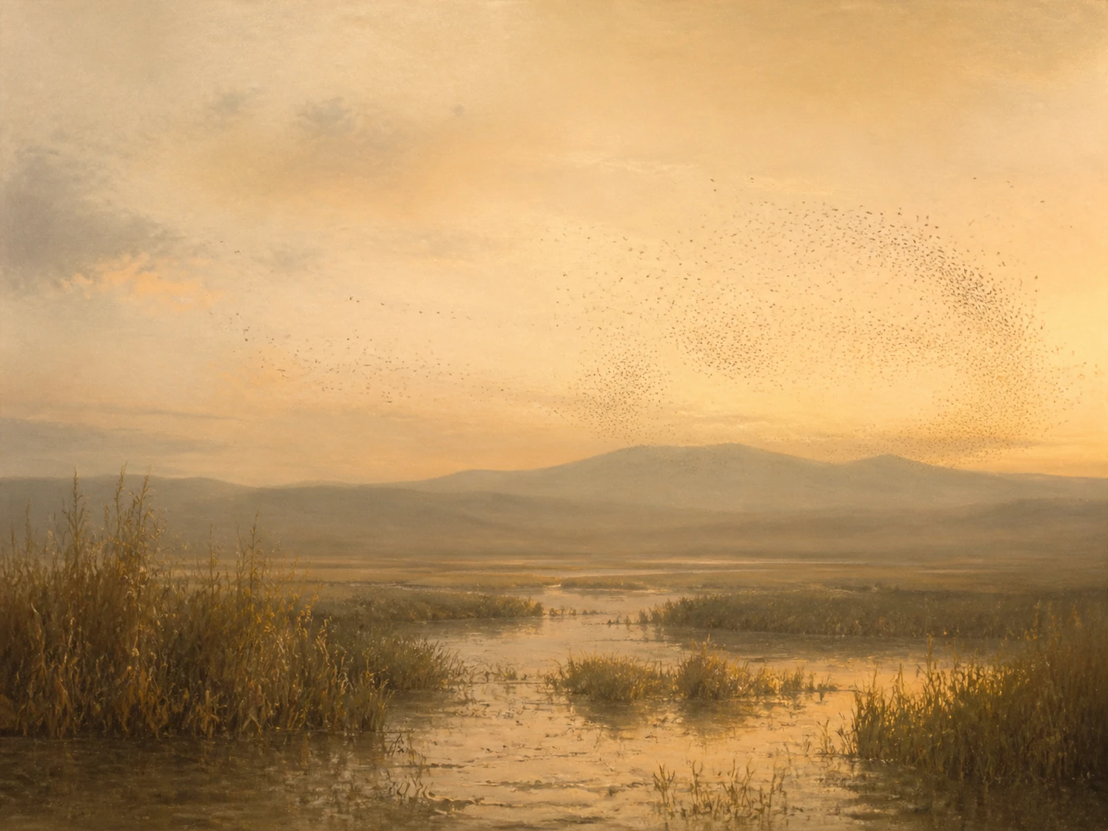 A painted landscape of California bird habitat