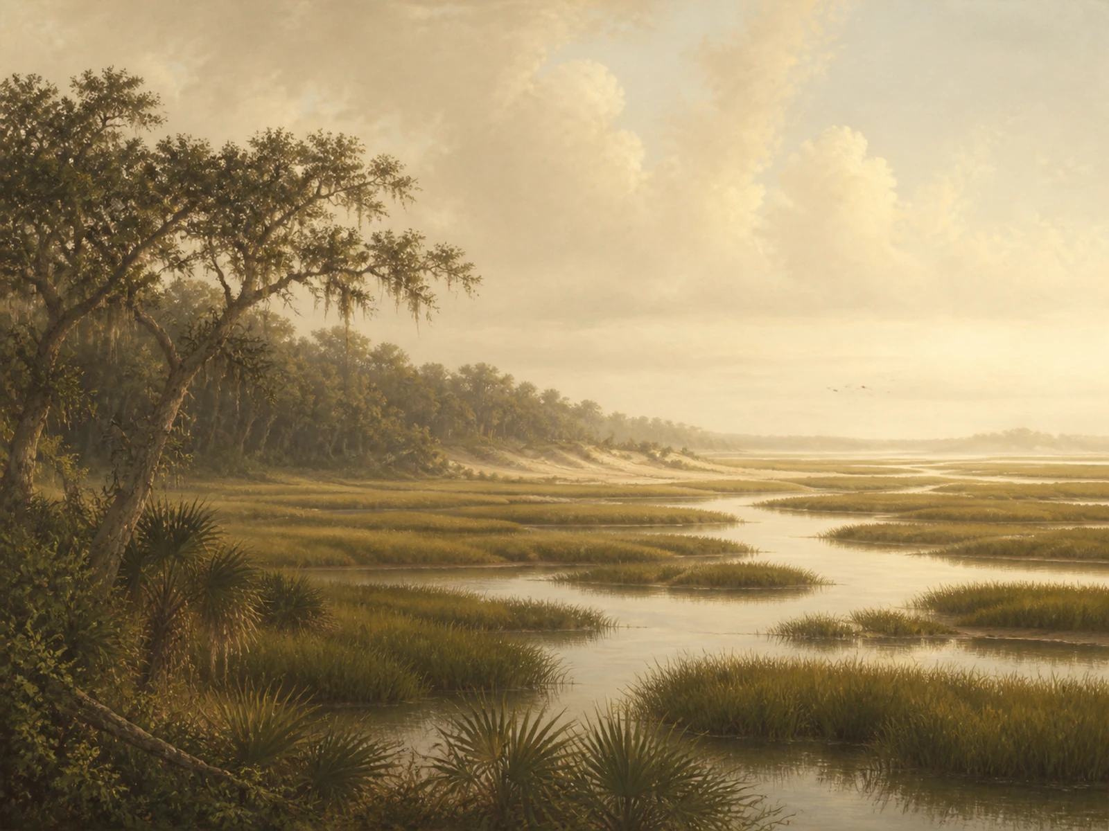 A painted landscape of Georgia bird habitat