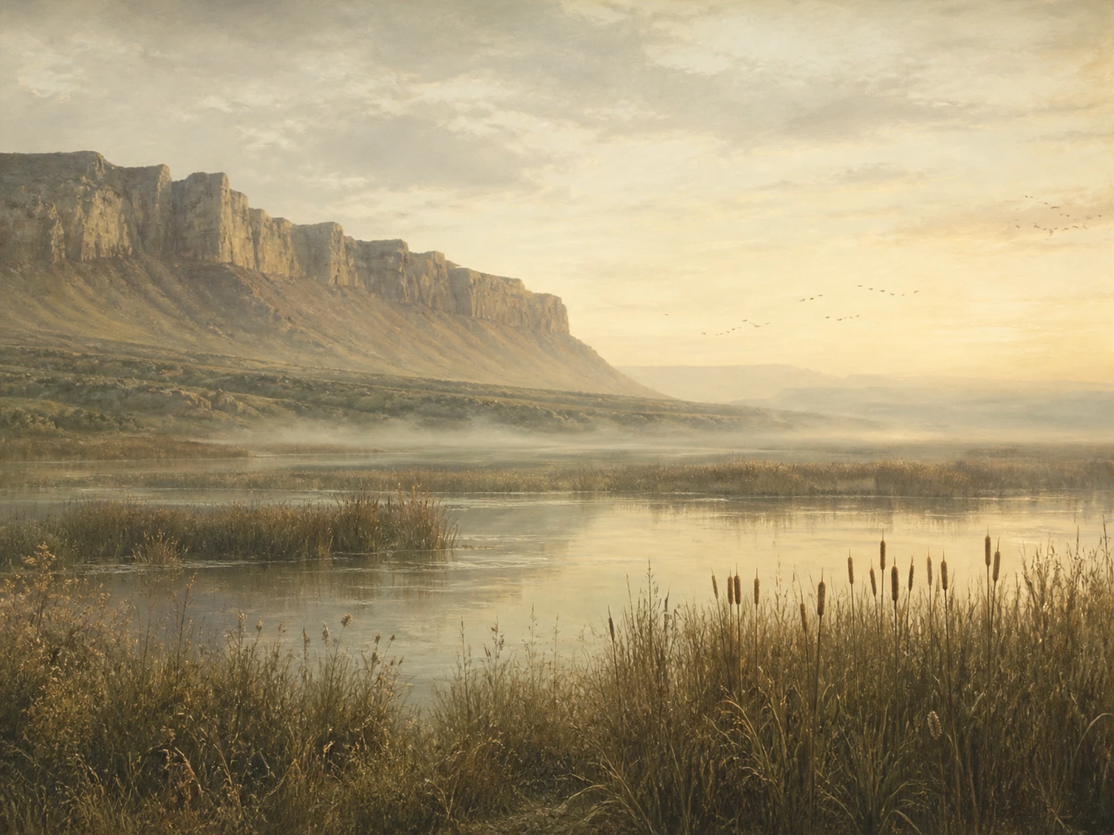 A painted landscape of Oregon bird habitat