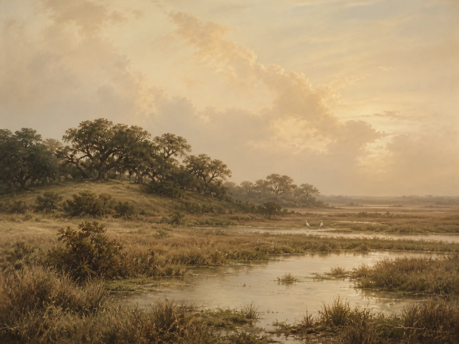 A painted landscape of Texas bird habitat