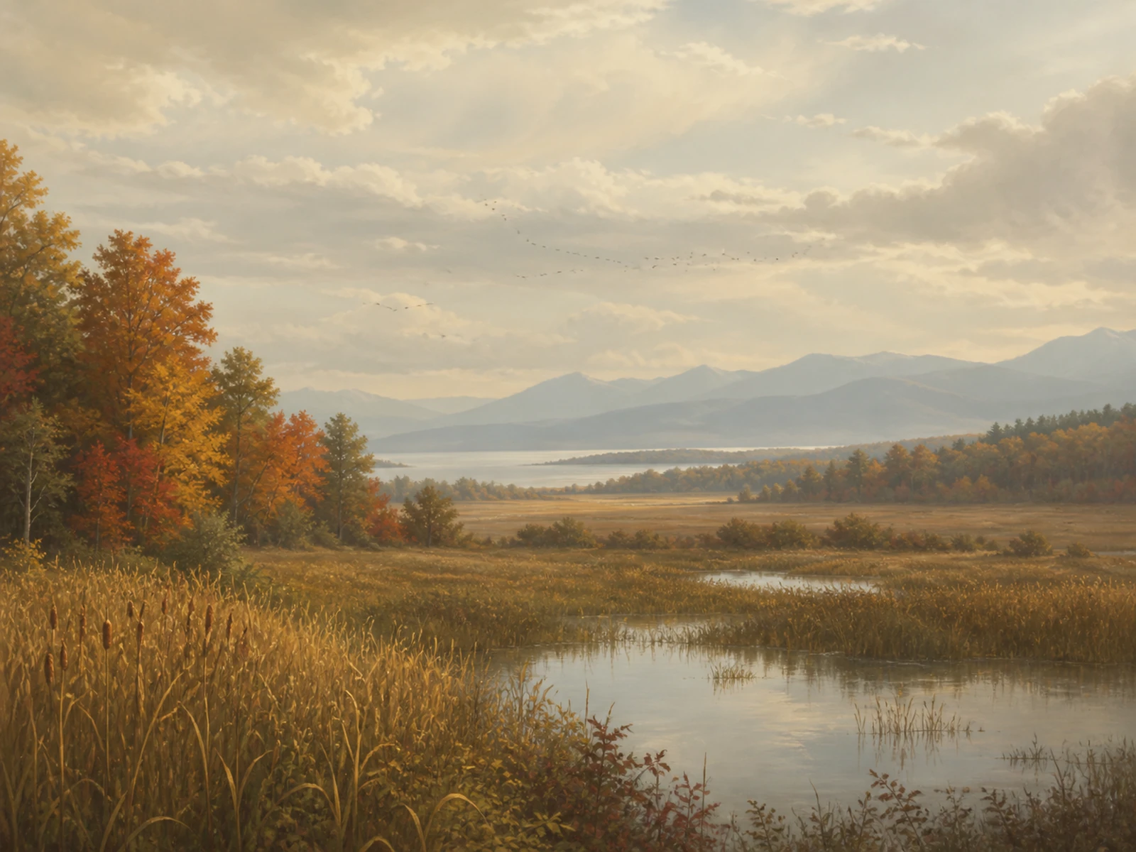 A painted landscape of Vermont bird habitat