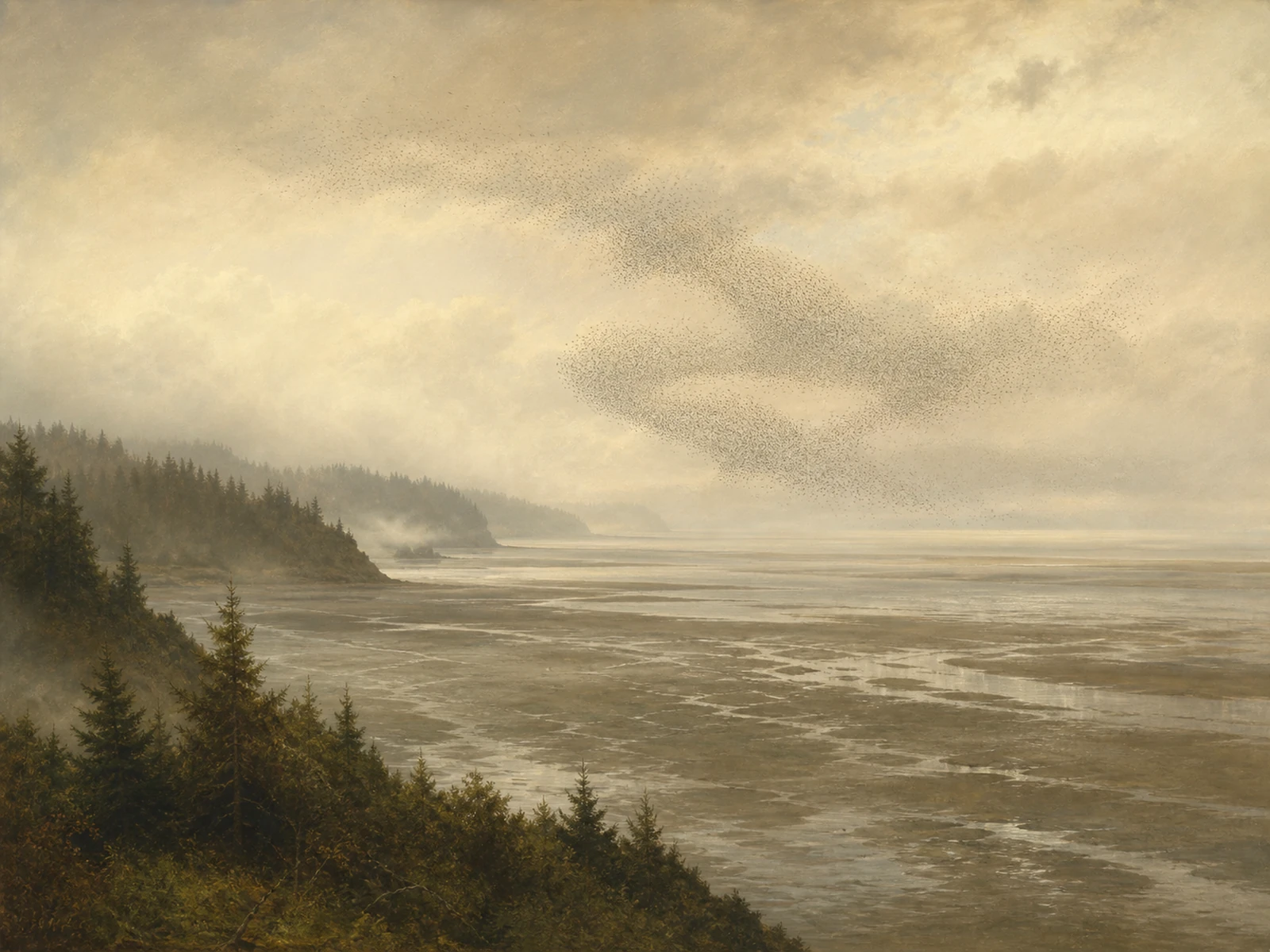 A painted landscape of Washington bird habitat